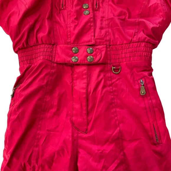 FERA Vintage 90’s Y2K Red Ski Suit Snowsuit Women’s 8P Thermoloft Insulation - Picture 5 of 16